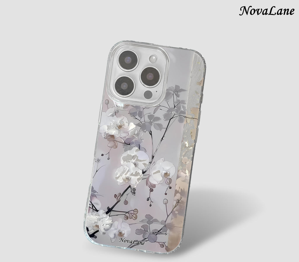 Japanese Silver Blossoms Shining Phone Case