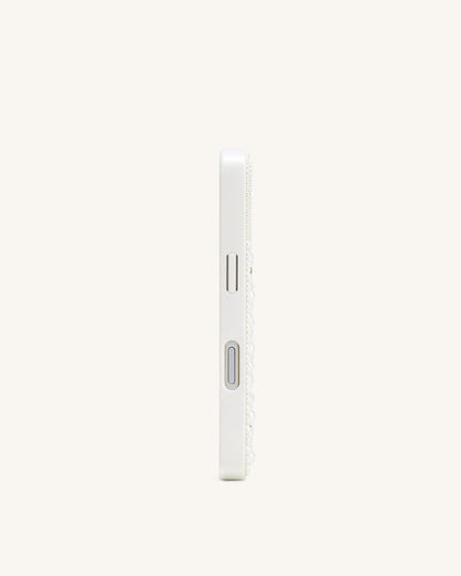 Pearl 綴飾手機殼 - 白色