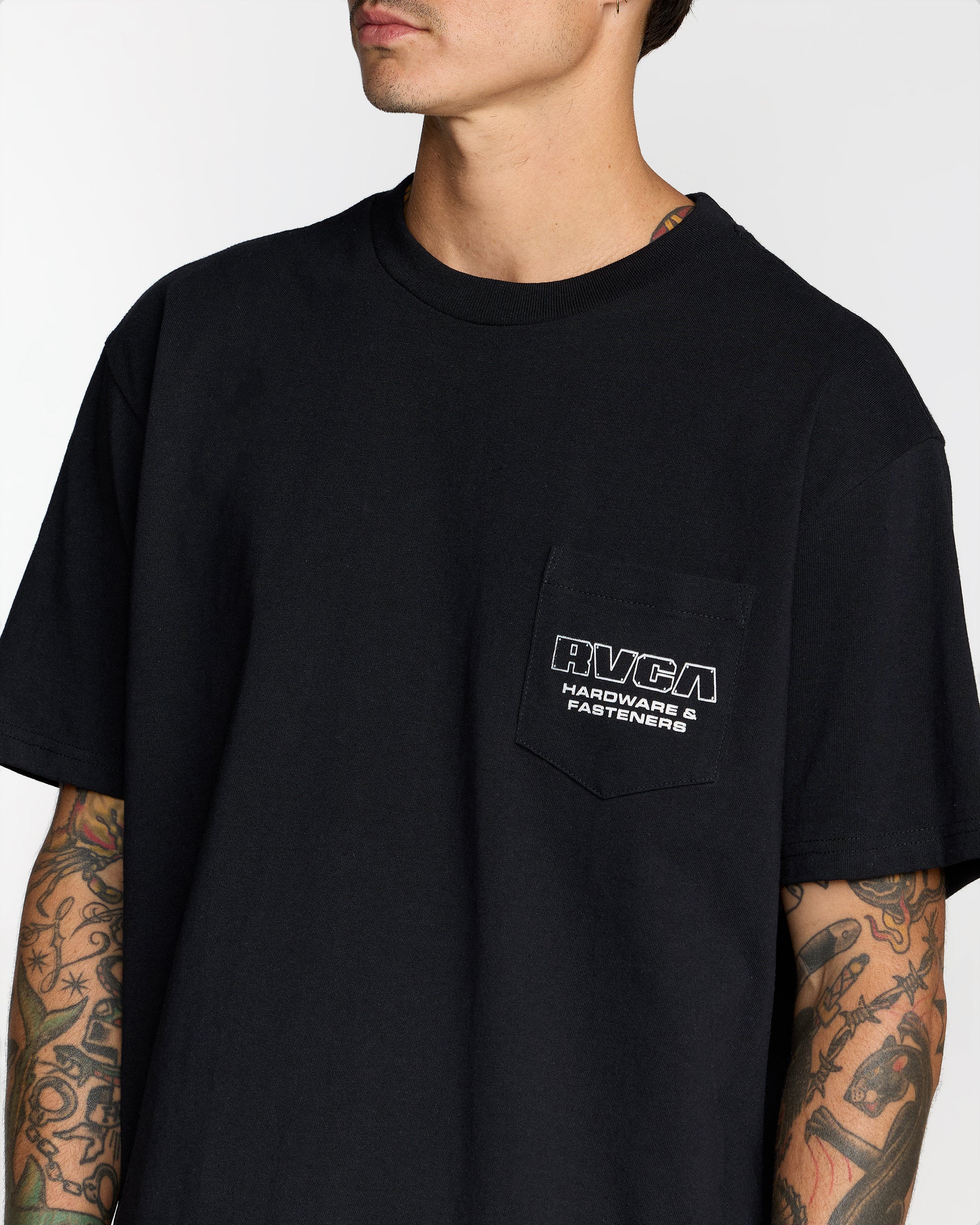 RVCA Fasteners Pocket Short Sleeve Tee