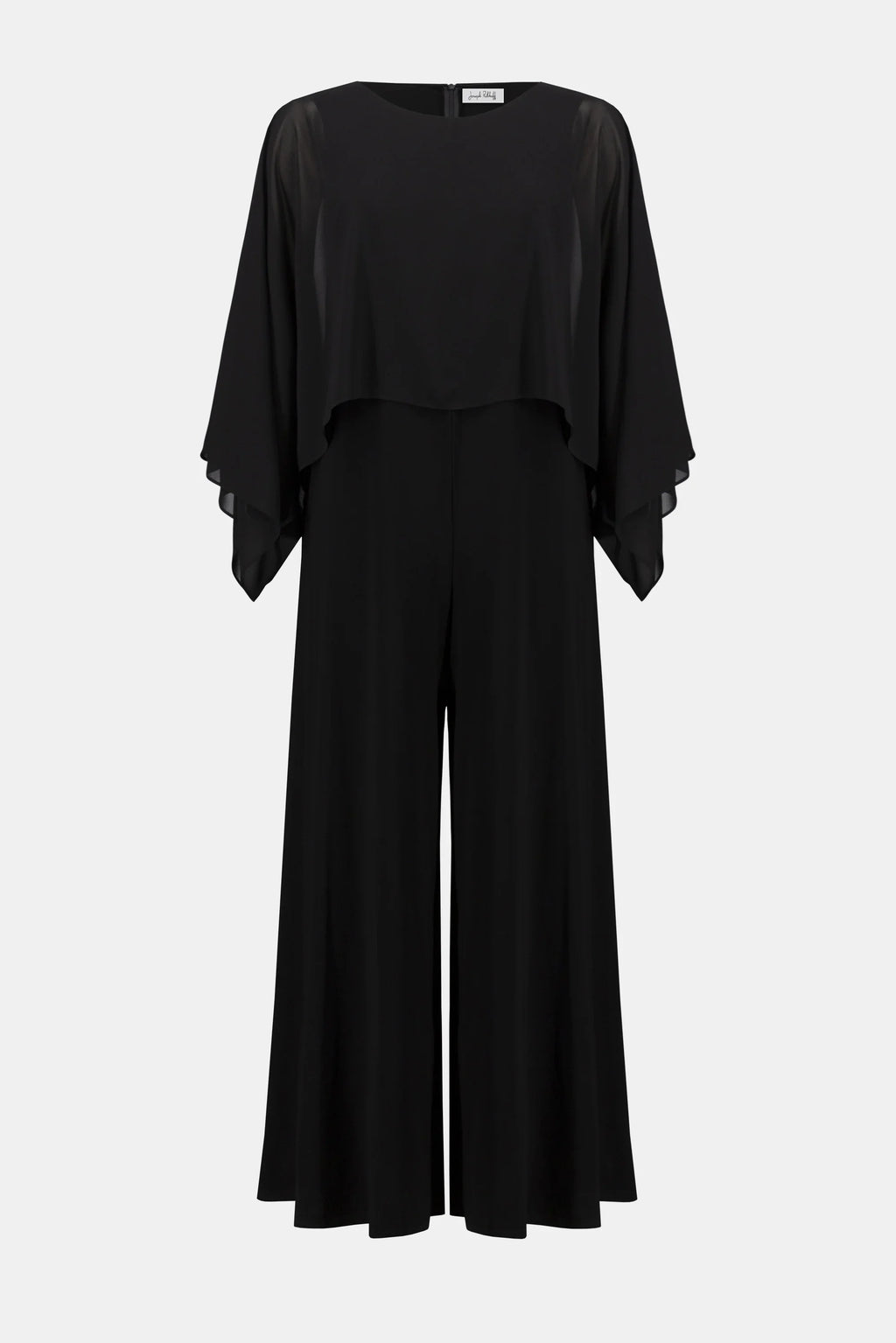 Joseph Ribkoff Silky Knit and Chiffon Wide Leg Jumpsuit