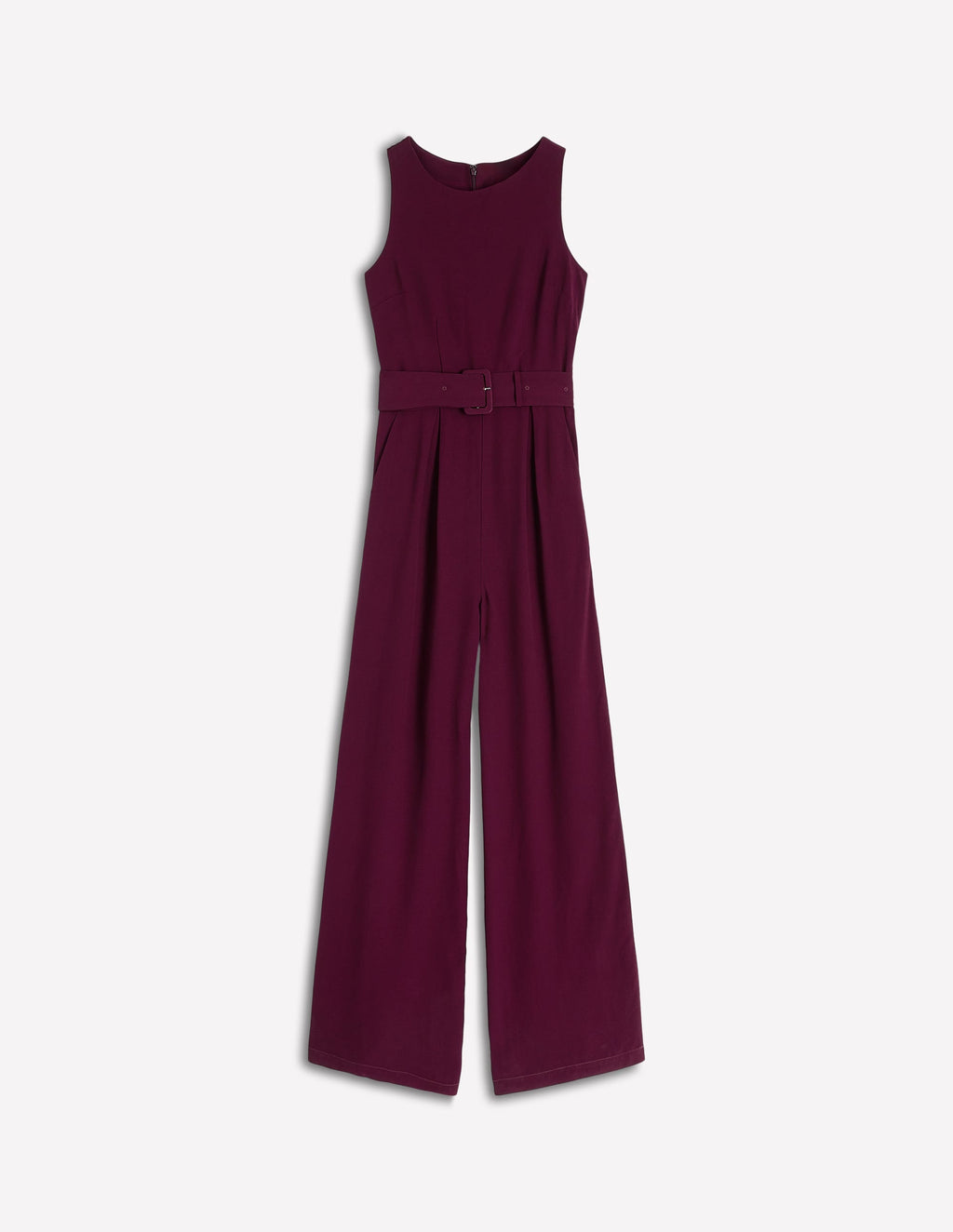 Gwen Slash Neck Jumpsuit-Dark Cherry