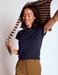 Supersoft Boat Neck T-Shirt-Navy