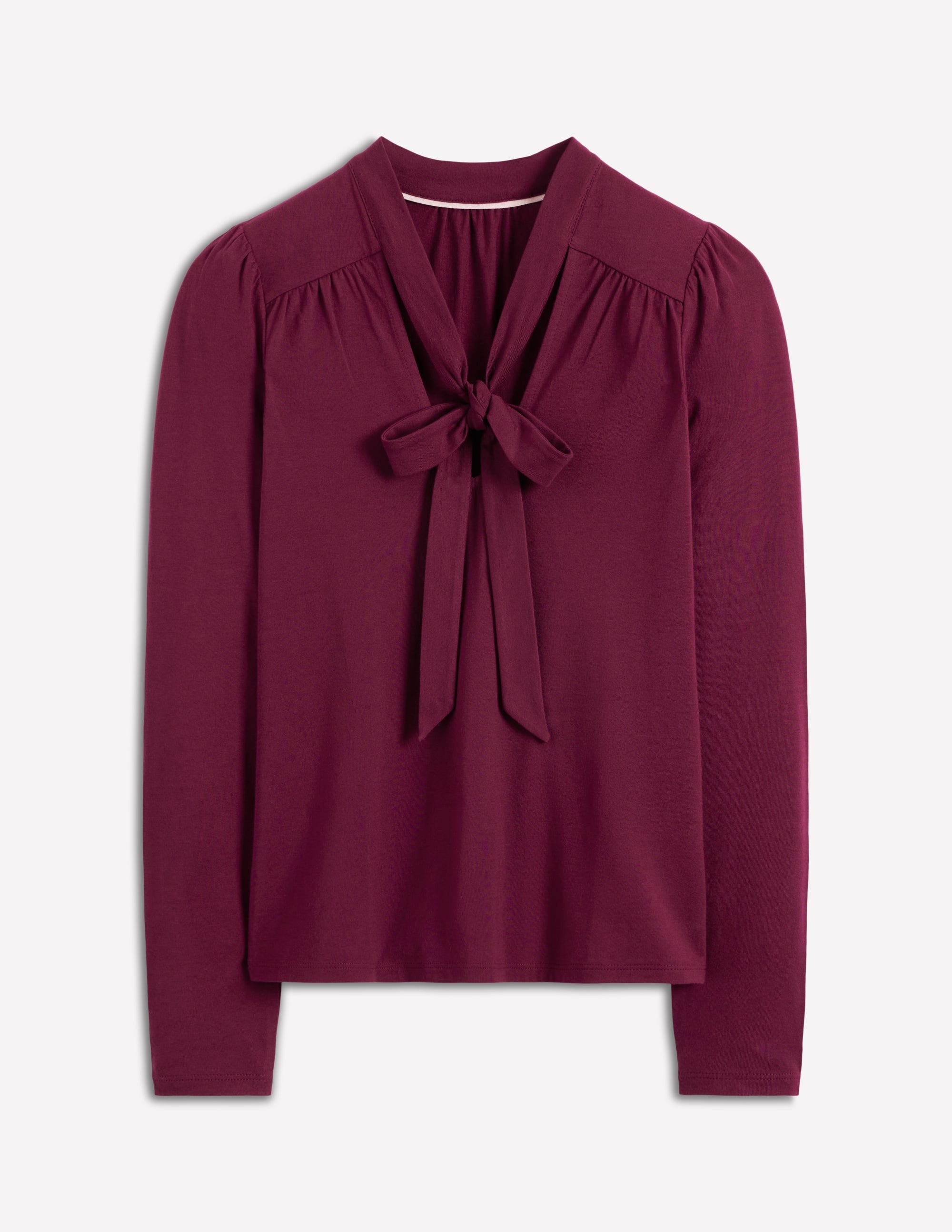 Tie Neck Supersoft Top-Deep Wisteria