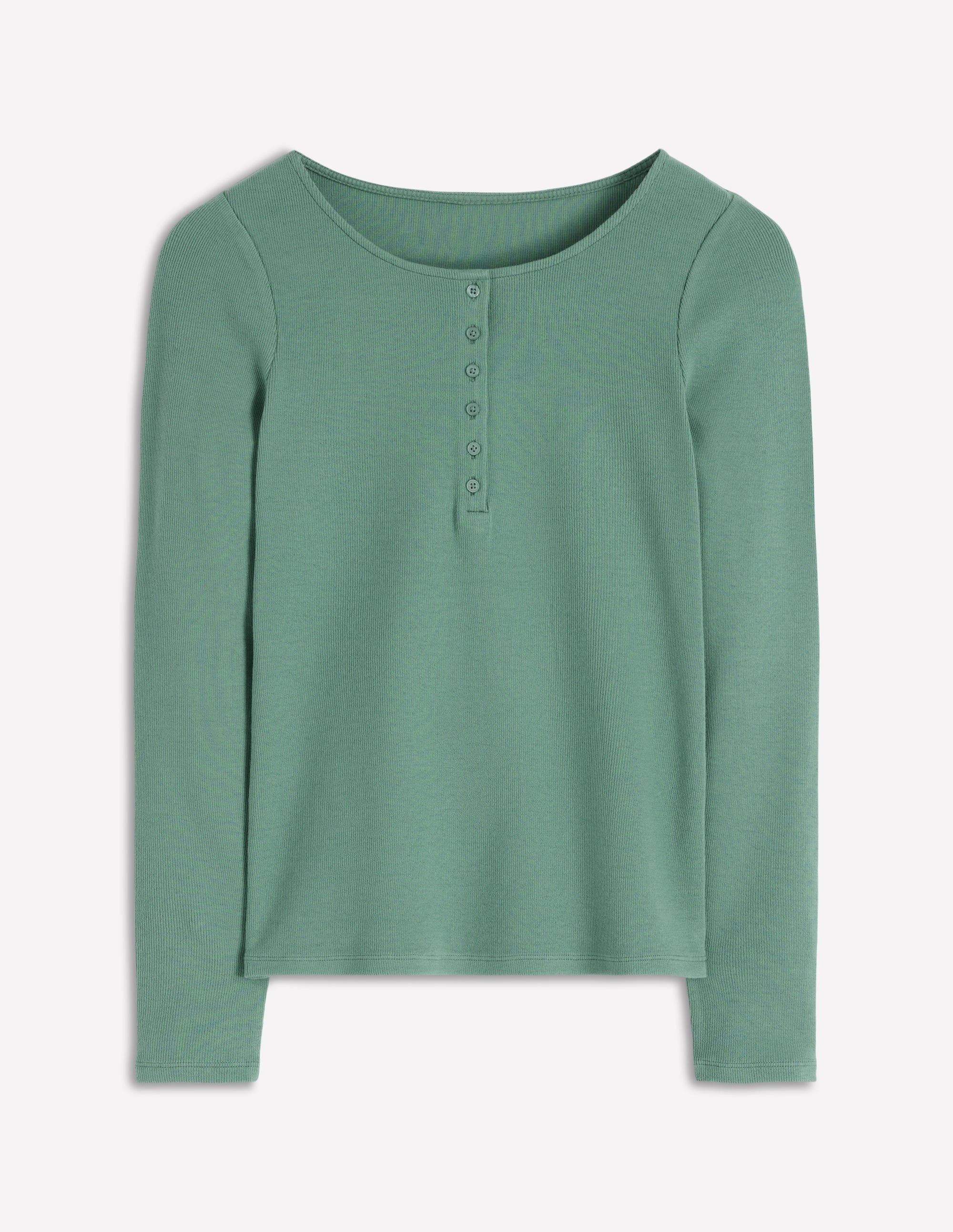 Rib Henley-Eucalyptus