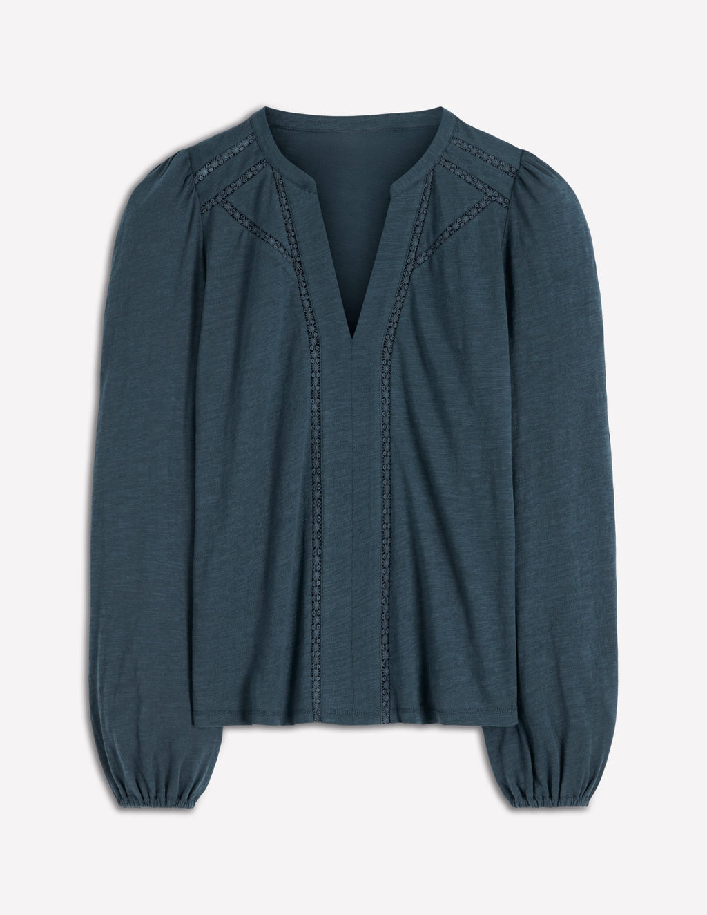 Poppy Long Sleeve Top-Moonlight Ocean