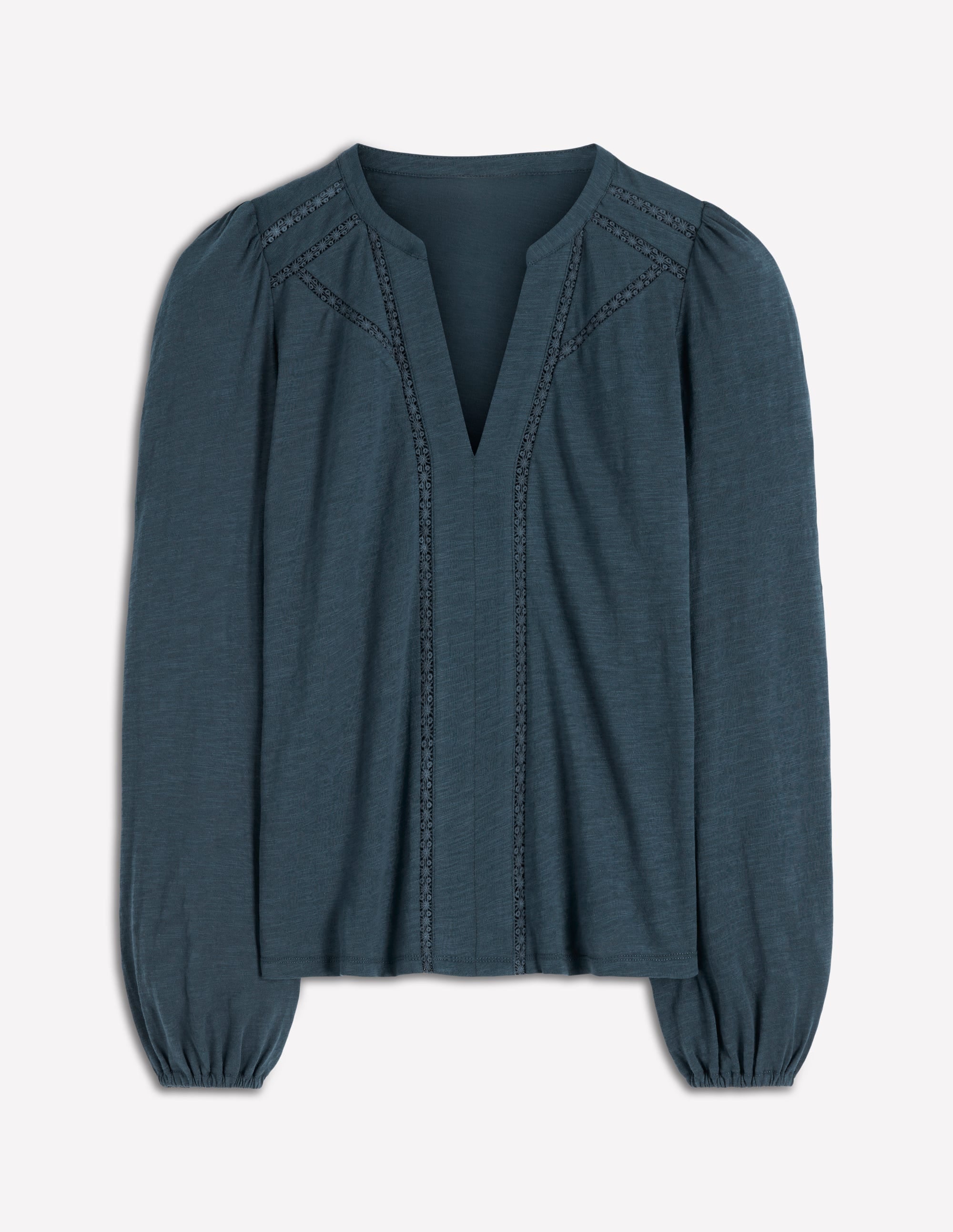 Poppy Long Sleeve Top-Moonlight Ocean