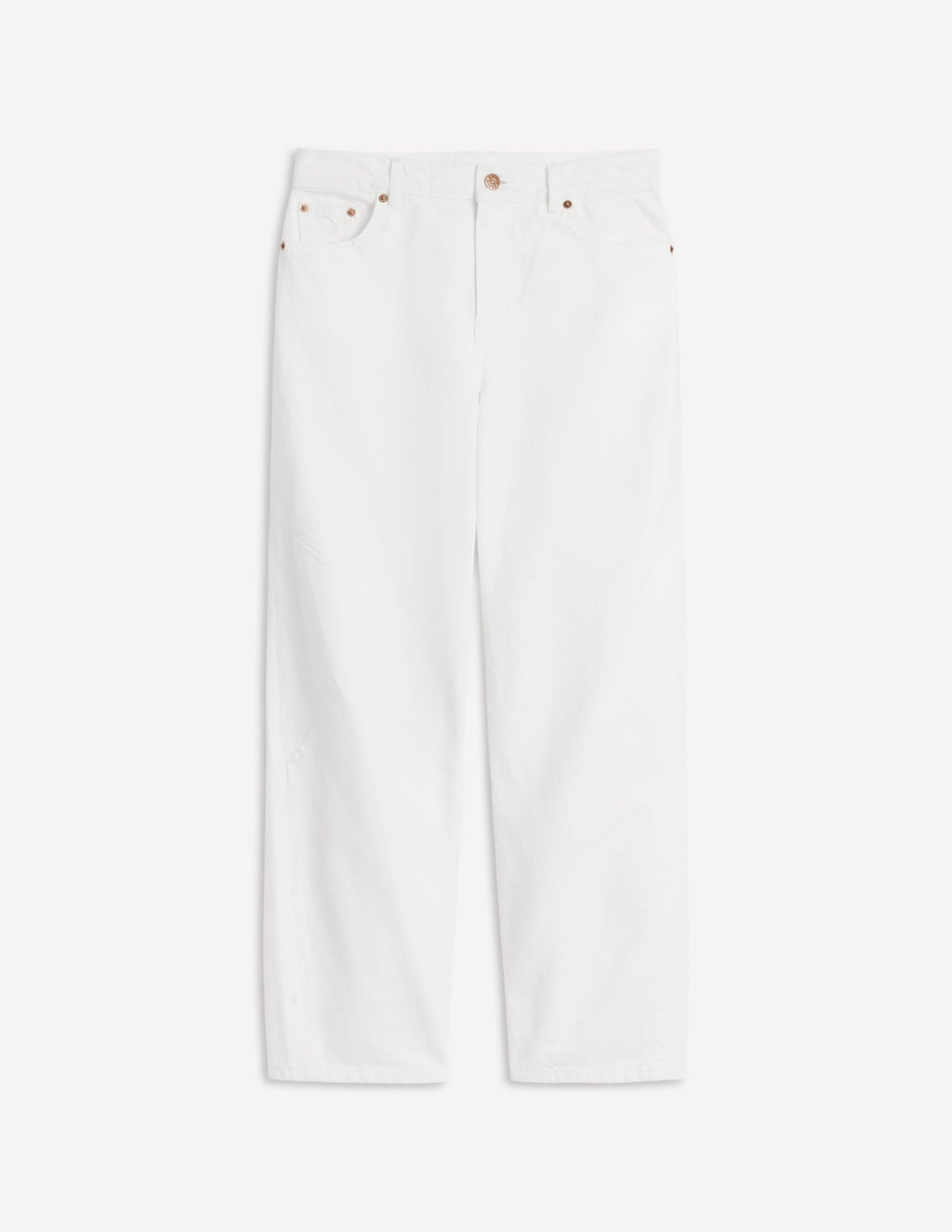 Barrel Leg Jeans-White