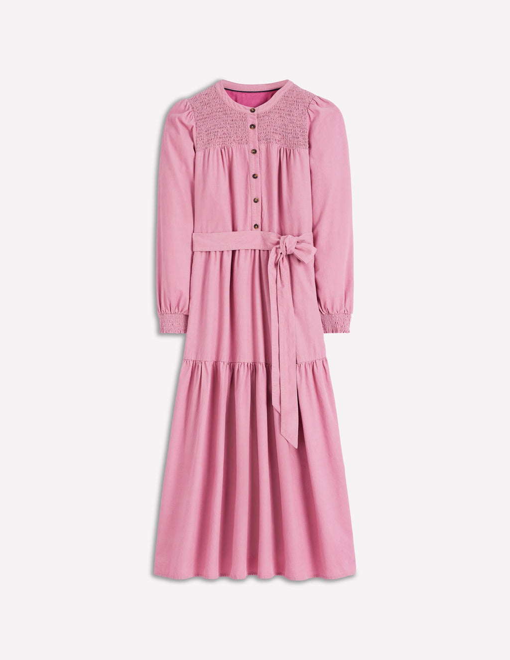 Cecily Cord Midi Dress-Pink Haze