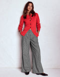 Kensington Tailored Pants-Black and Ivory Puppytooth