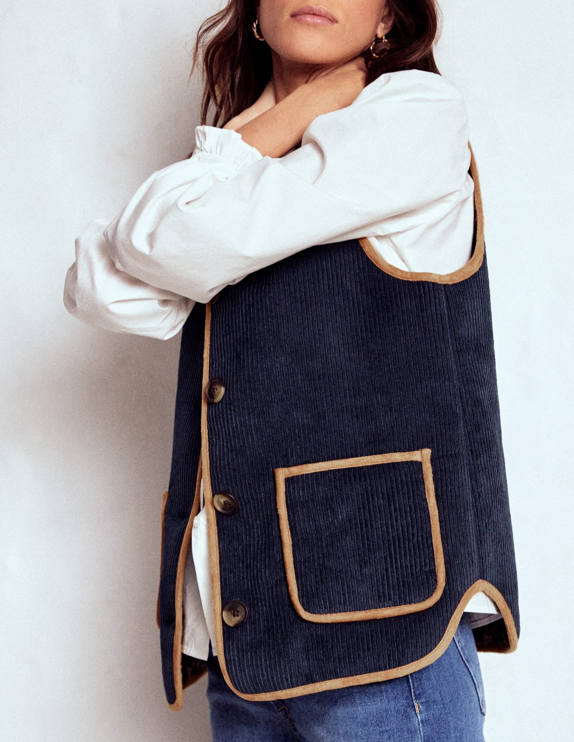 Clerkenwell Reversible Gilet-Navy, Leopard