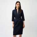 Joseph Ribkoff Denim Dress With Half Zip and Belt