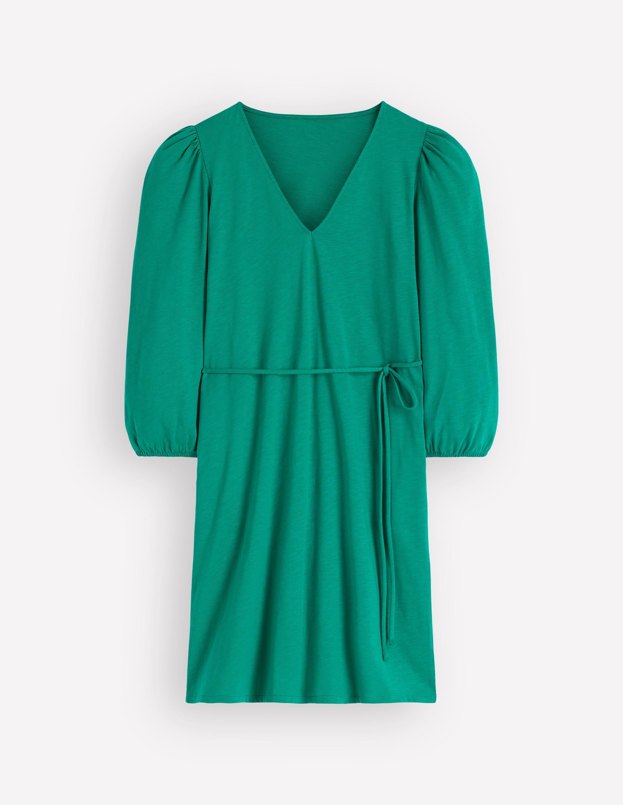 Cary V-Neck Short Dress-Deep Teal