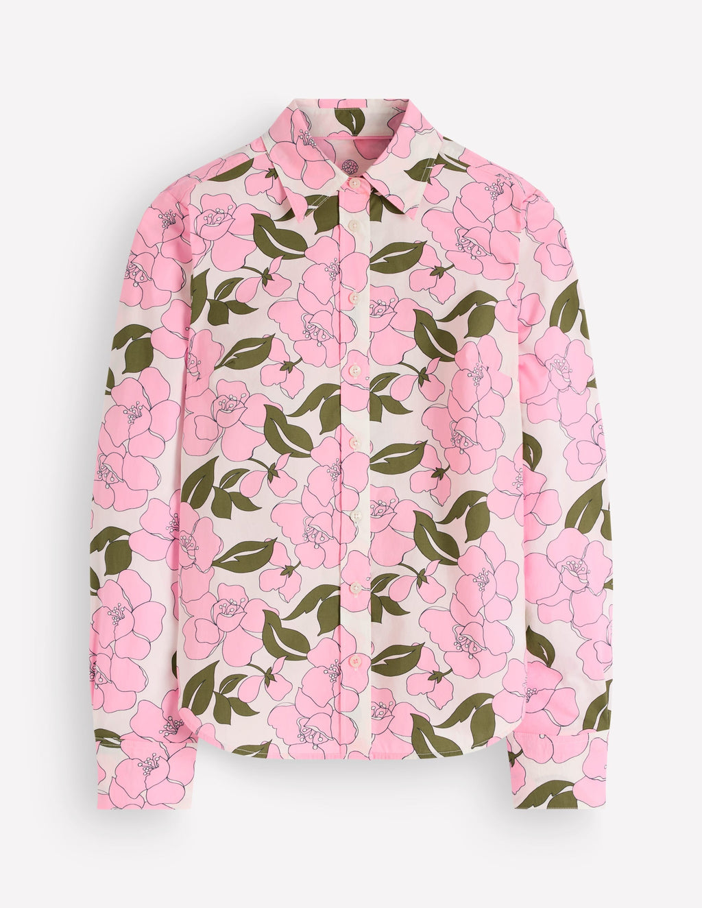 Sienna Cotton Shirt-Blossom Pink, Radiant Bloom