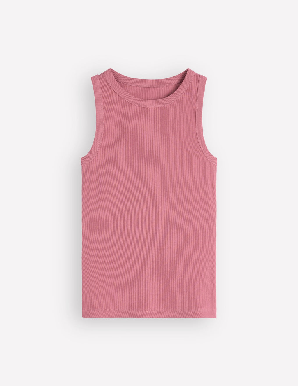 Ribbed Racer Vest-Heather Rose