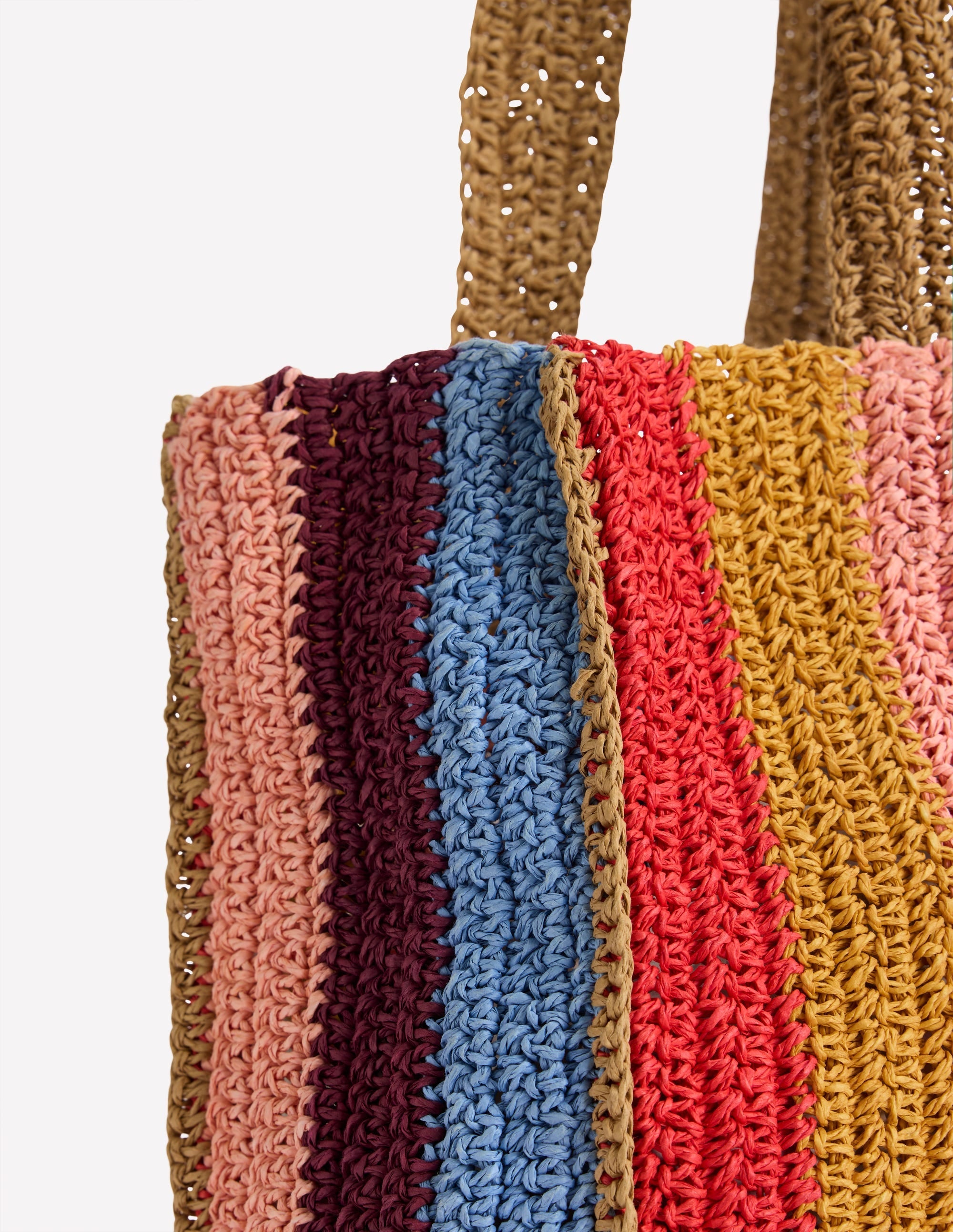 Shopper Tote-Multi Stripe
