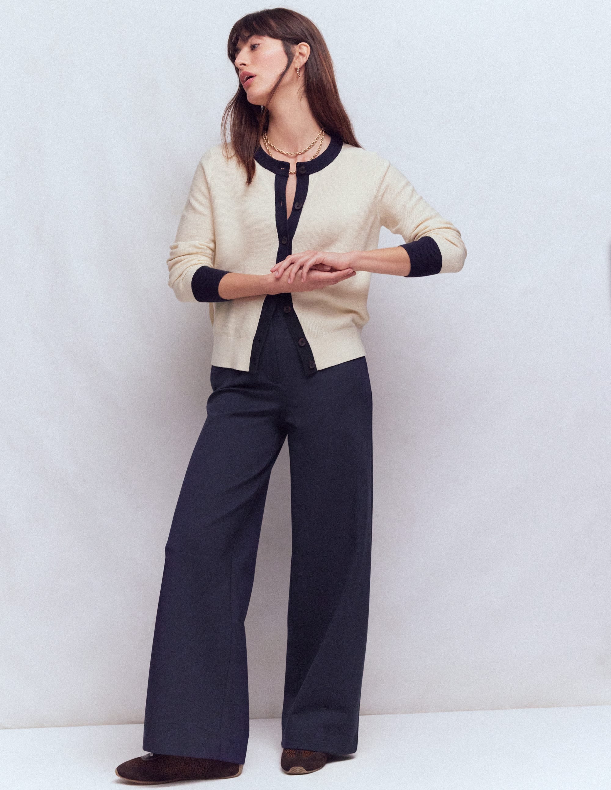 Belgravia Ponte Pants-Navy