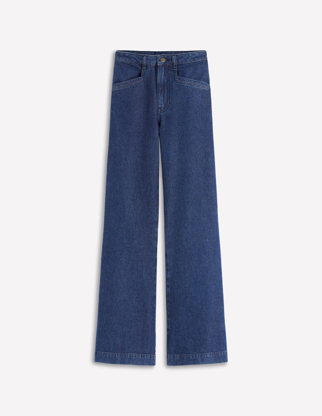 Pocket Detail Wide Leg Jeans-Mid Vintage