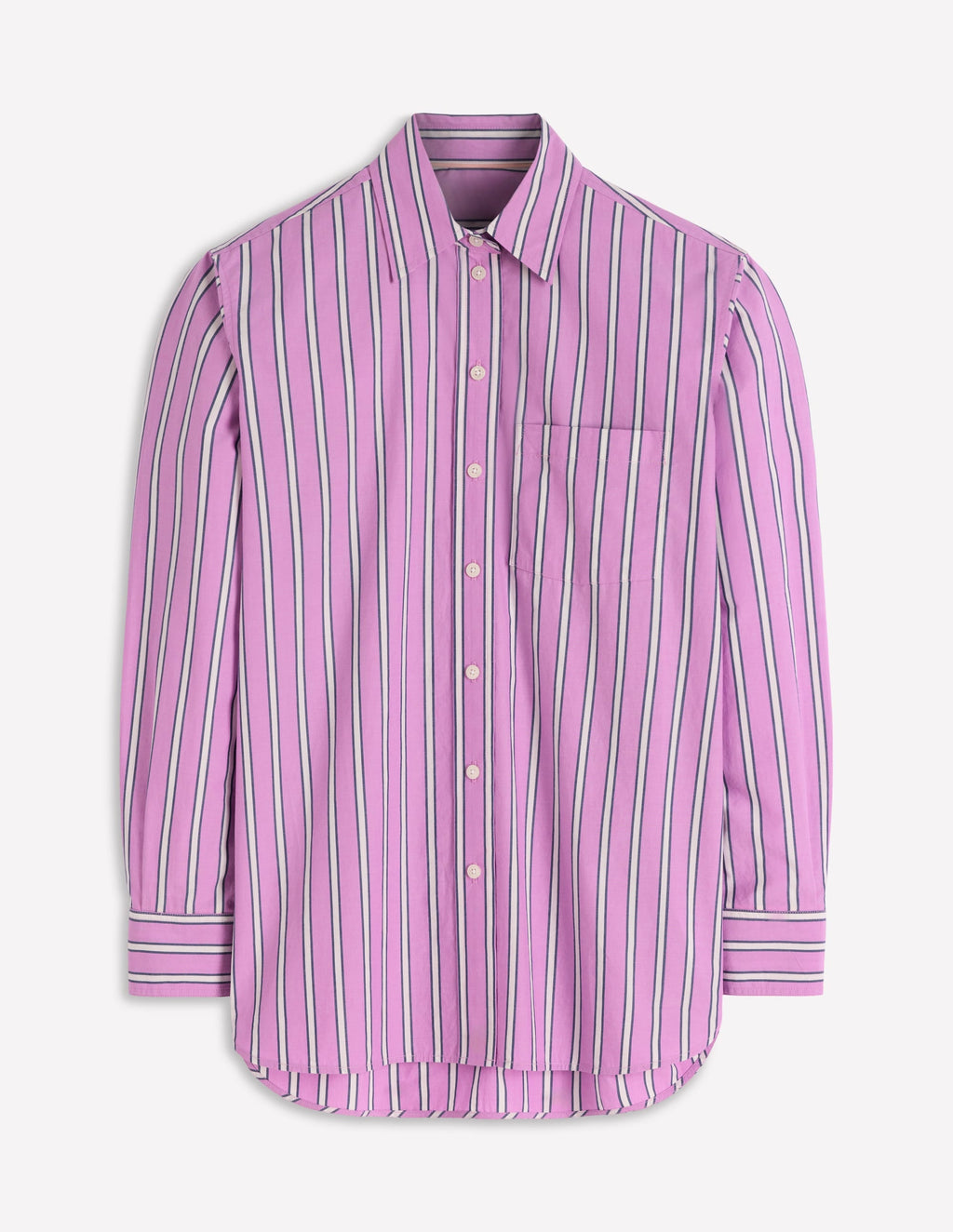 Sadie Relaxed Cotton Shirt-Multi Stripe