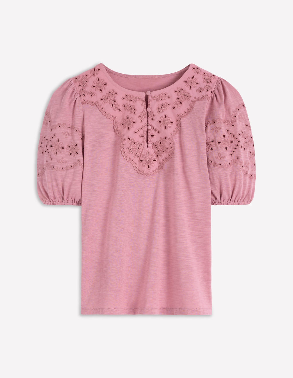 Ada Broderie Mix Top-Lilas