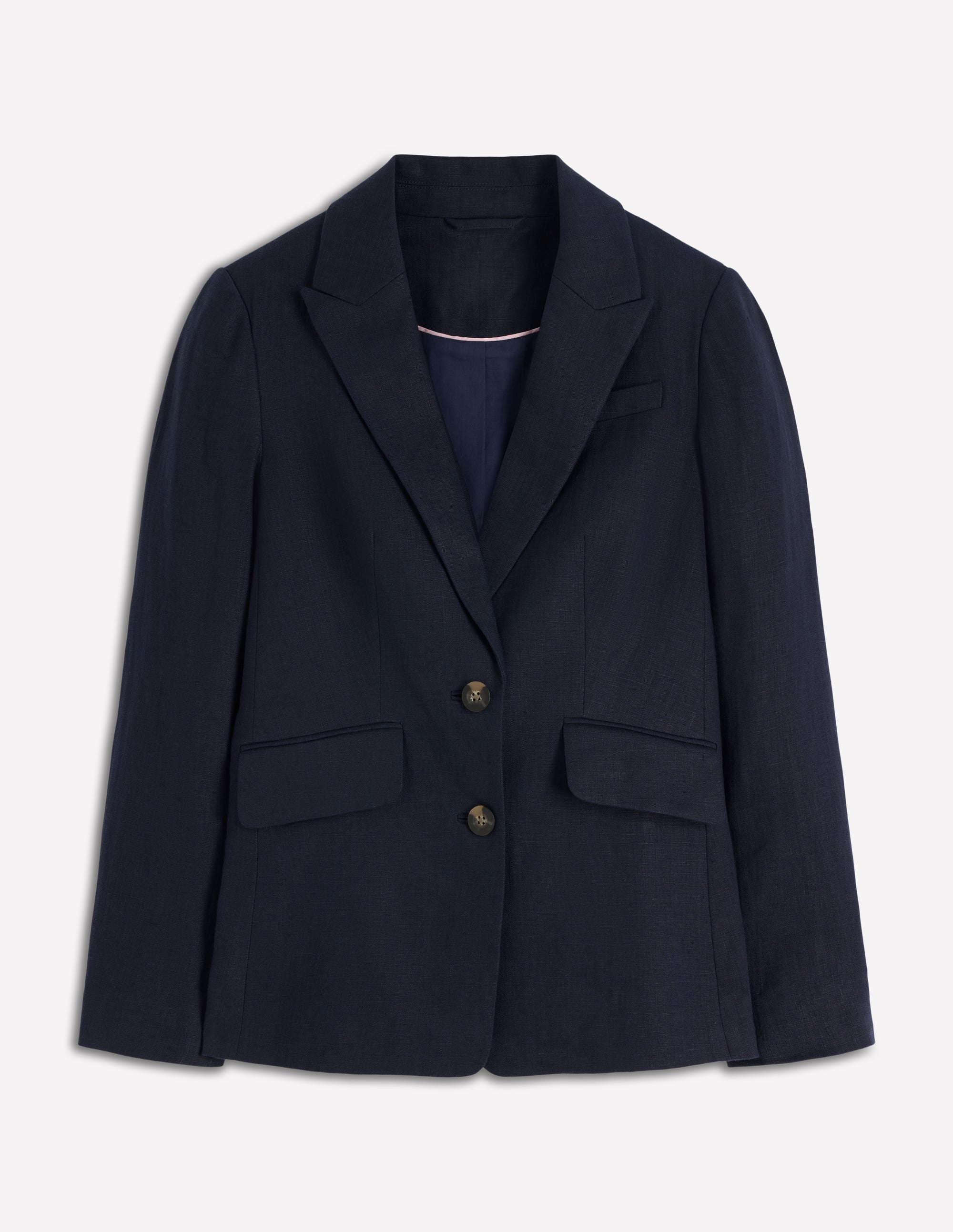 Stamford Linen Blazer-Navy