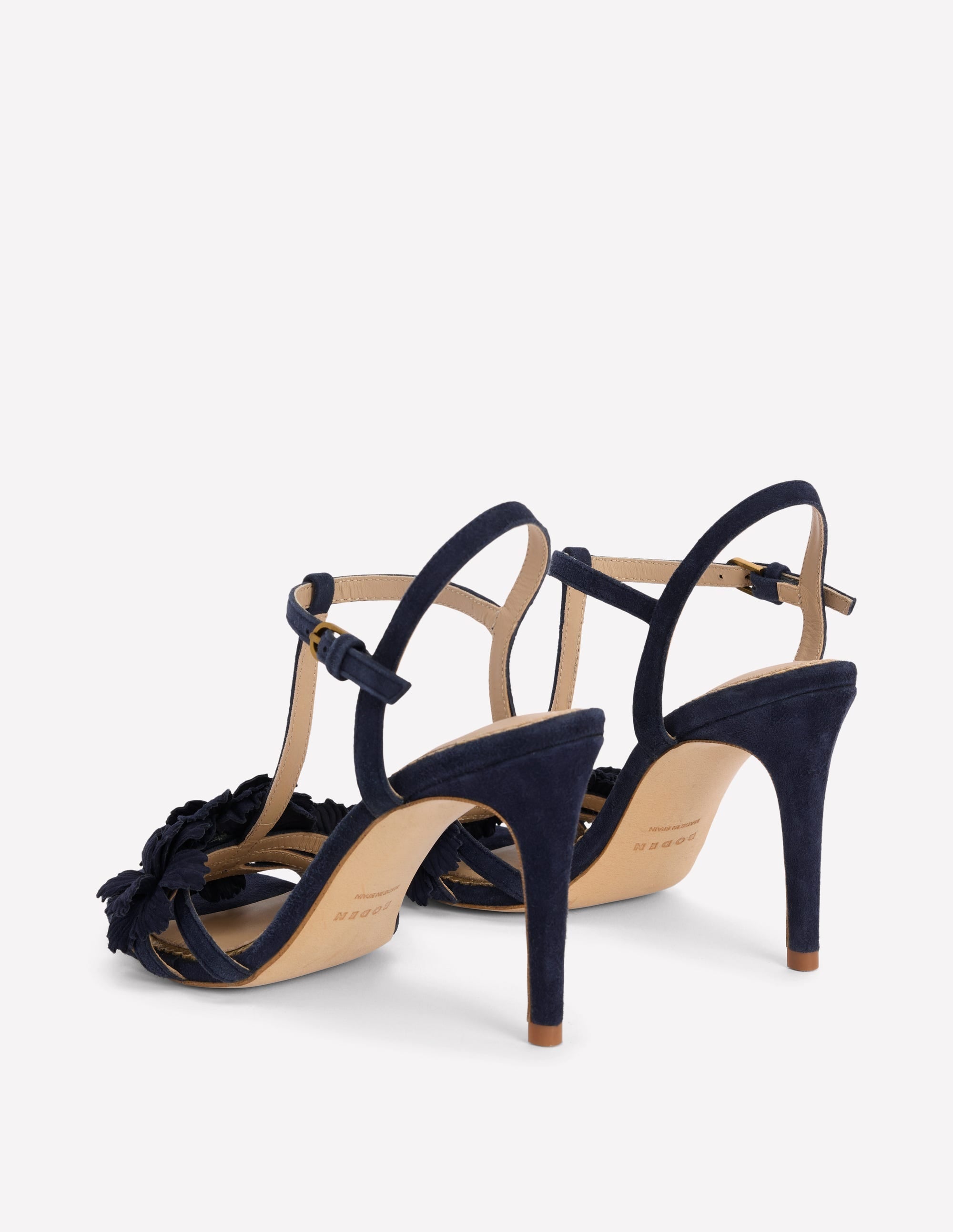 Flower Sandals-Navy