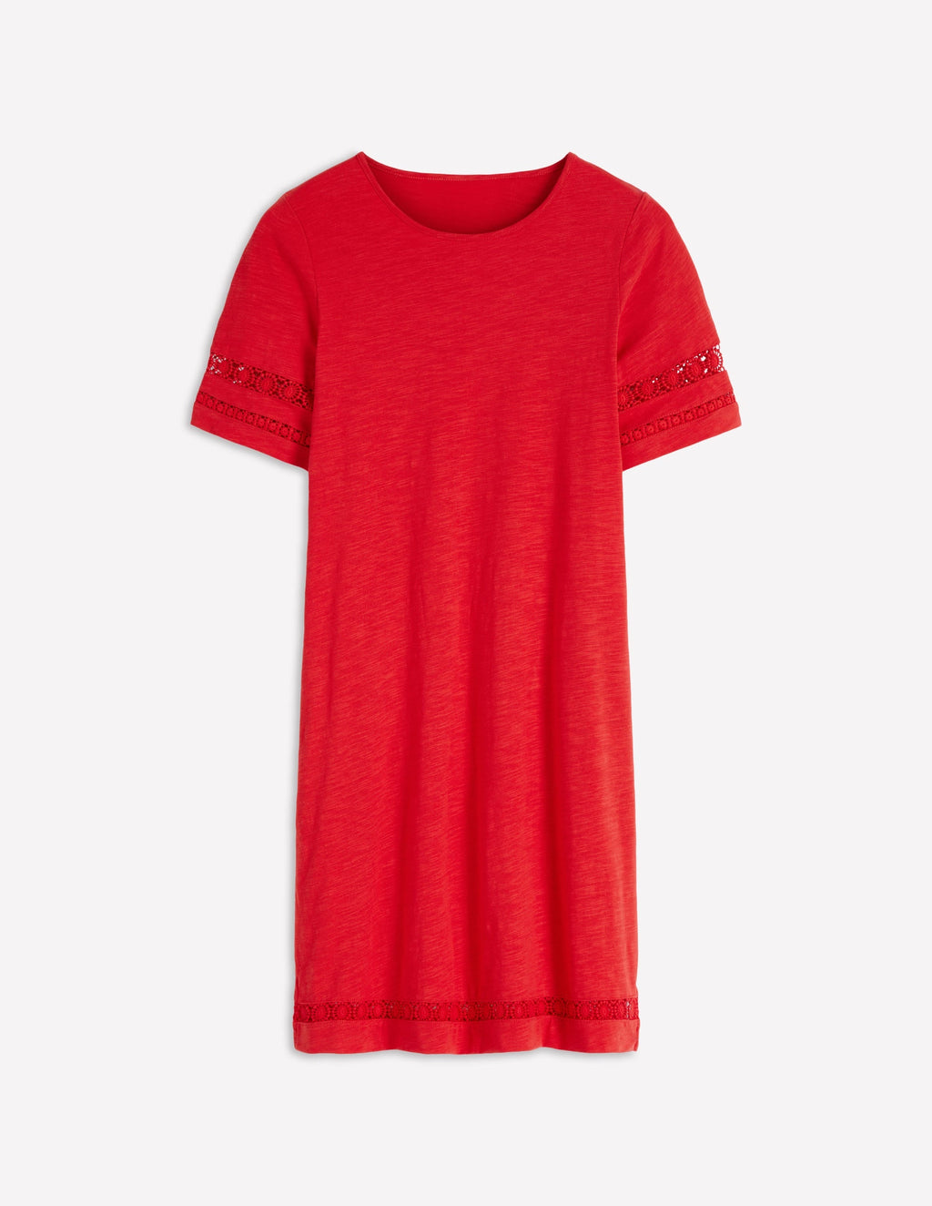 Hattie Jersey T-shirt Dress-Red Coral