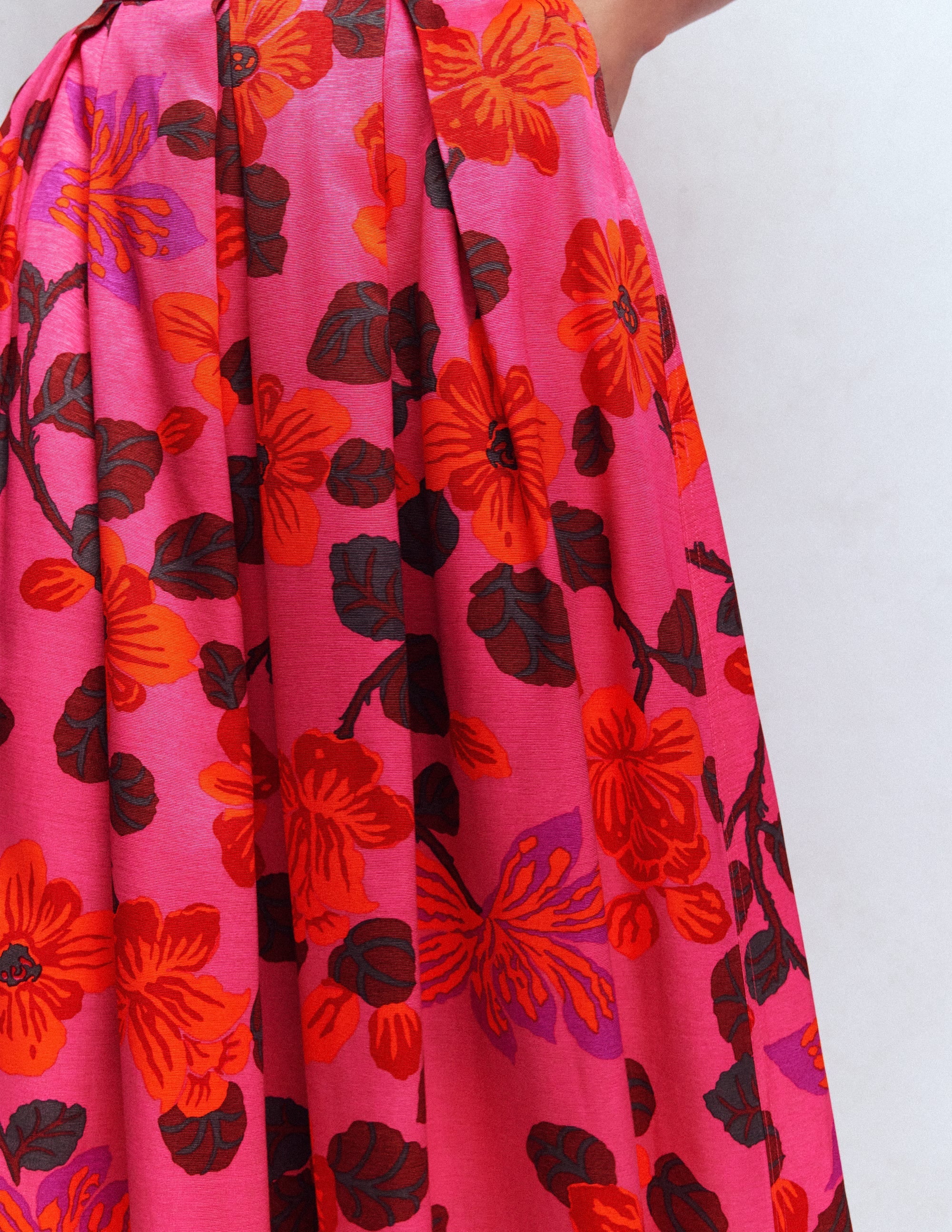 Verity Maxi Skirt-Pink, Elaborate Blossom
