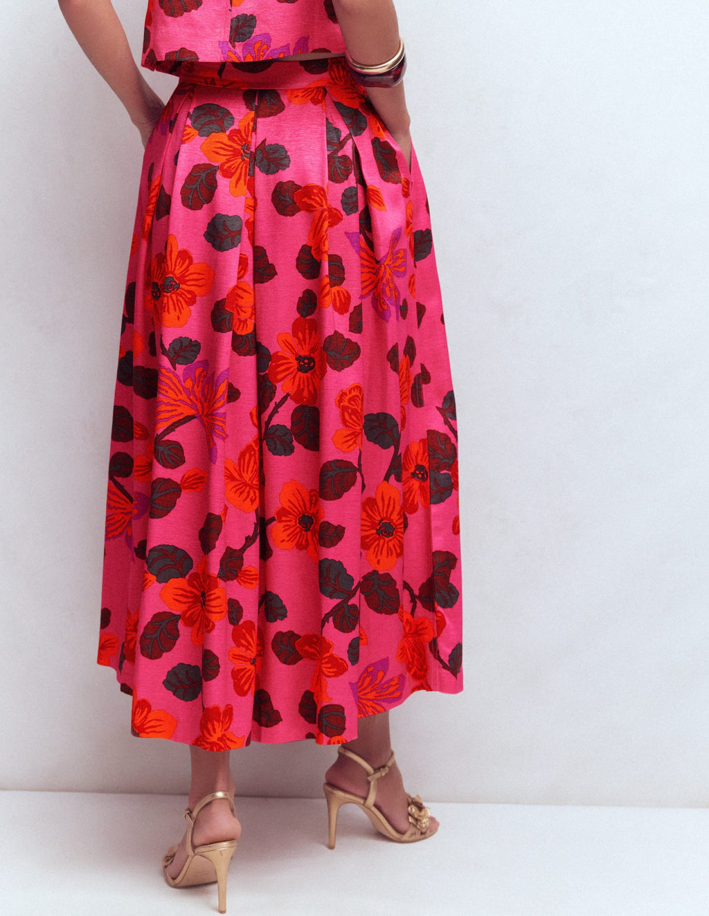 Verity Maxi Skirt-Pink, Elaborate Blossom