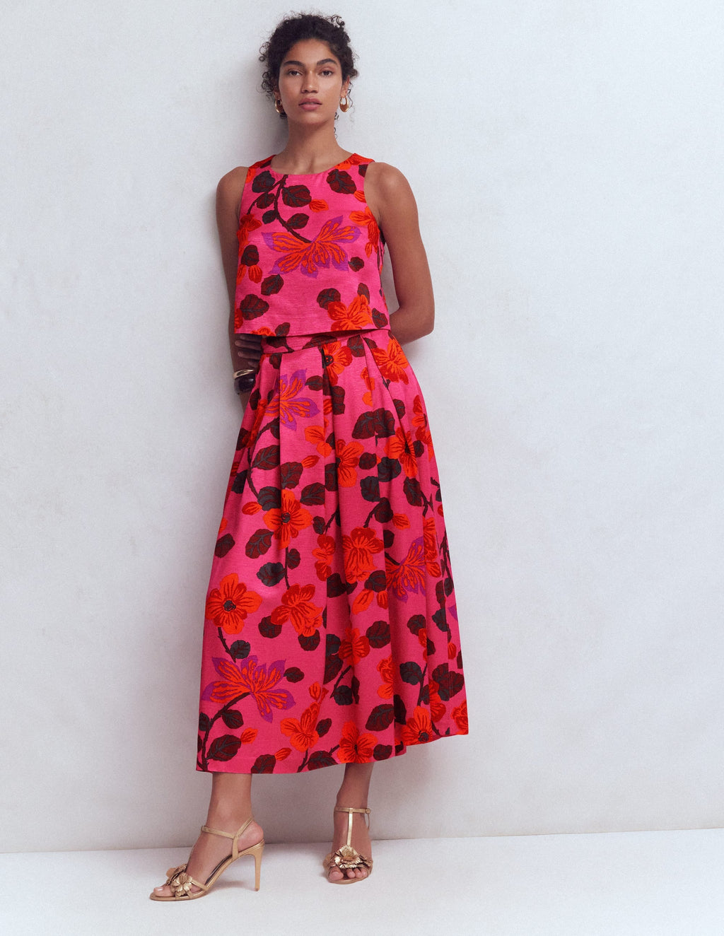 Verity Maxi Skirt-Pink, Elaborate Blossom