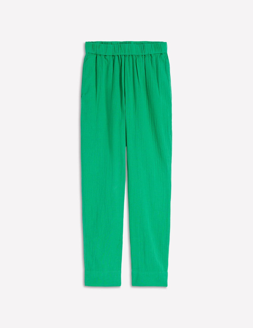 Double Cloth Crop Pants-Shamrock Green
