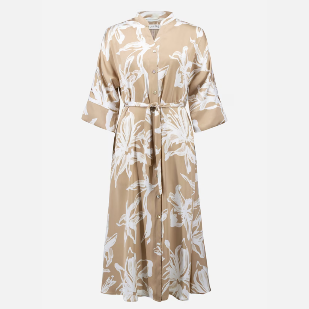 Joseph Ribkoff Floral Belted Shirt Dress