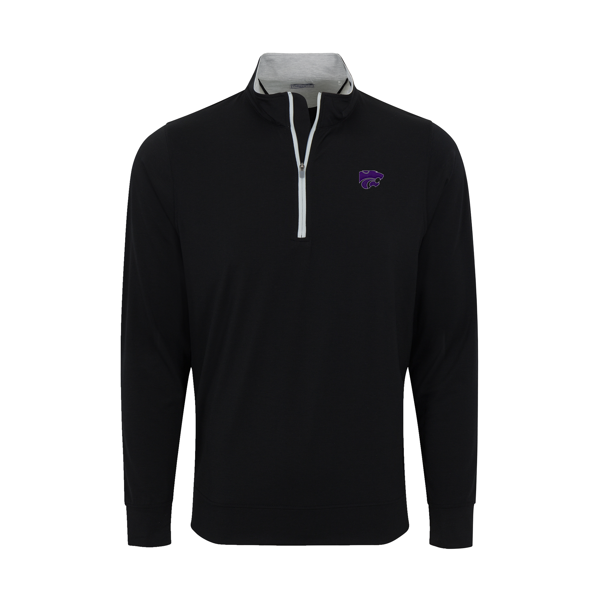 K-State DriRelease® Performance Pullover Black with Light Grey Trim