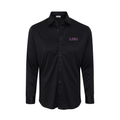 LSU Quattro Flex Dress Shirt with Semi-Spread Collar Black