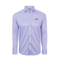 LSU Quattro Flex Dress Shirt with Semi-Spread Collar Lavender Houndstooth