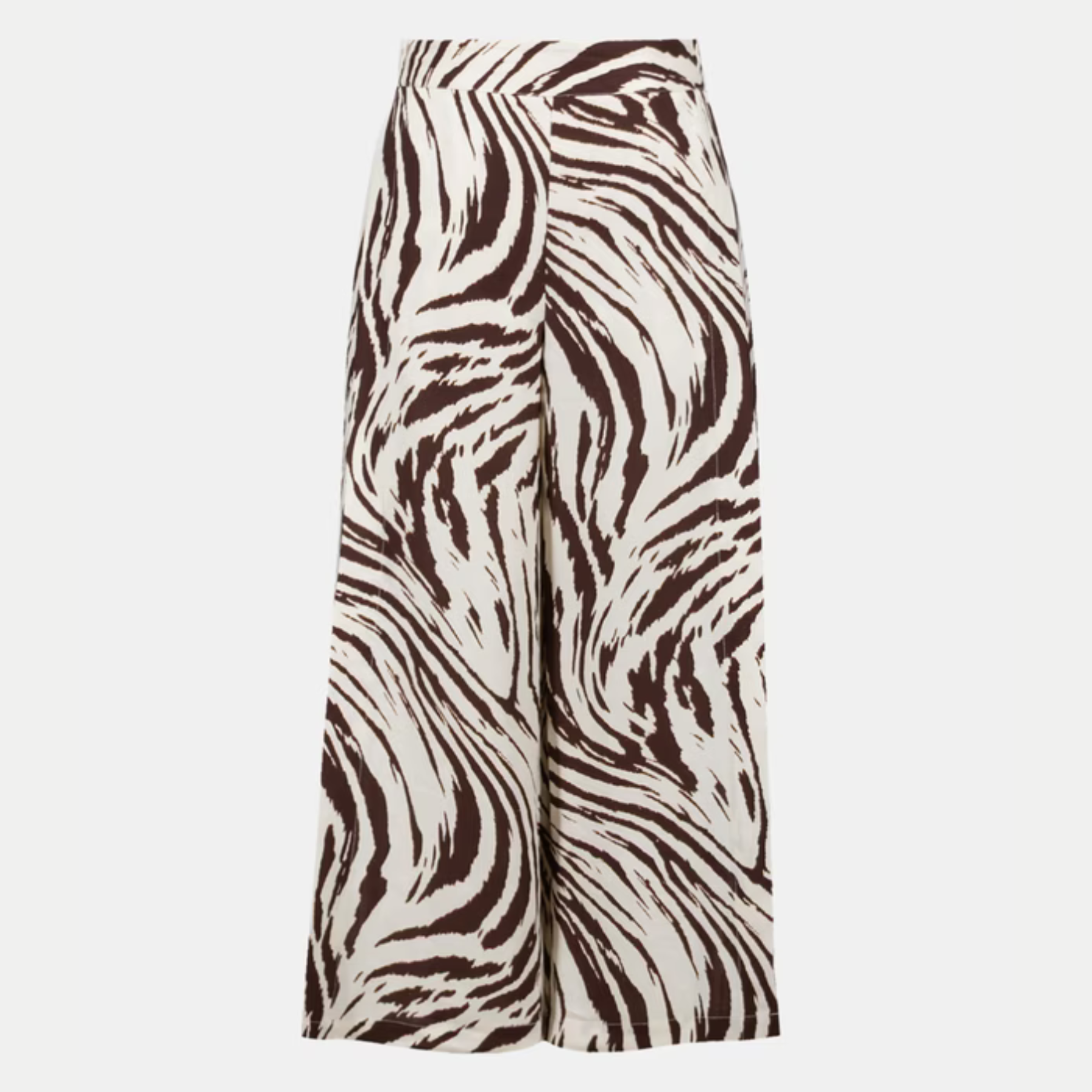 Joseph Ribkoff Linen Blend Animal Print Culotte Pants