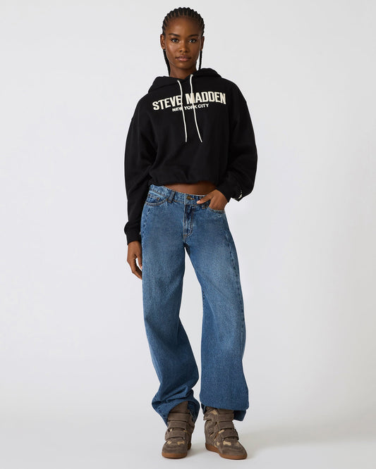 SM LOGO HOODIE BLACK