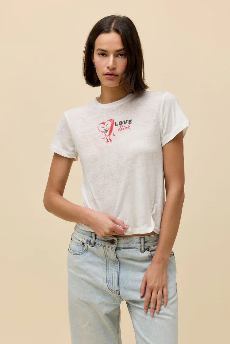 Love Sick Heart Burnout Vintage Tee