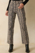 Made For Days Like This Tan Snakeskin Cotton Stretch Jeans