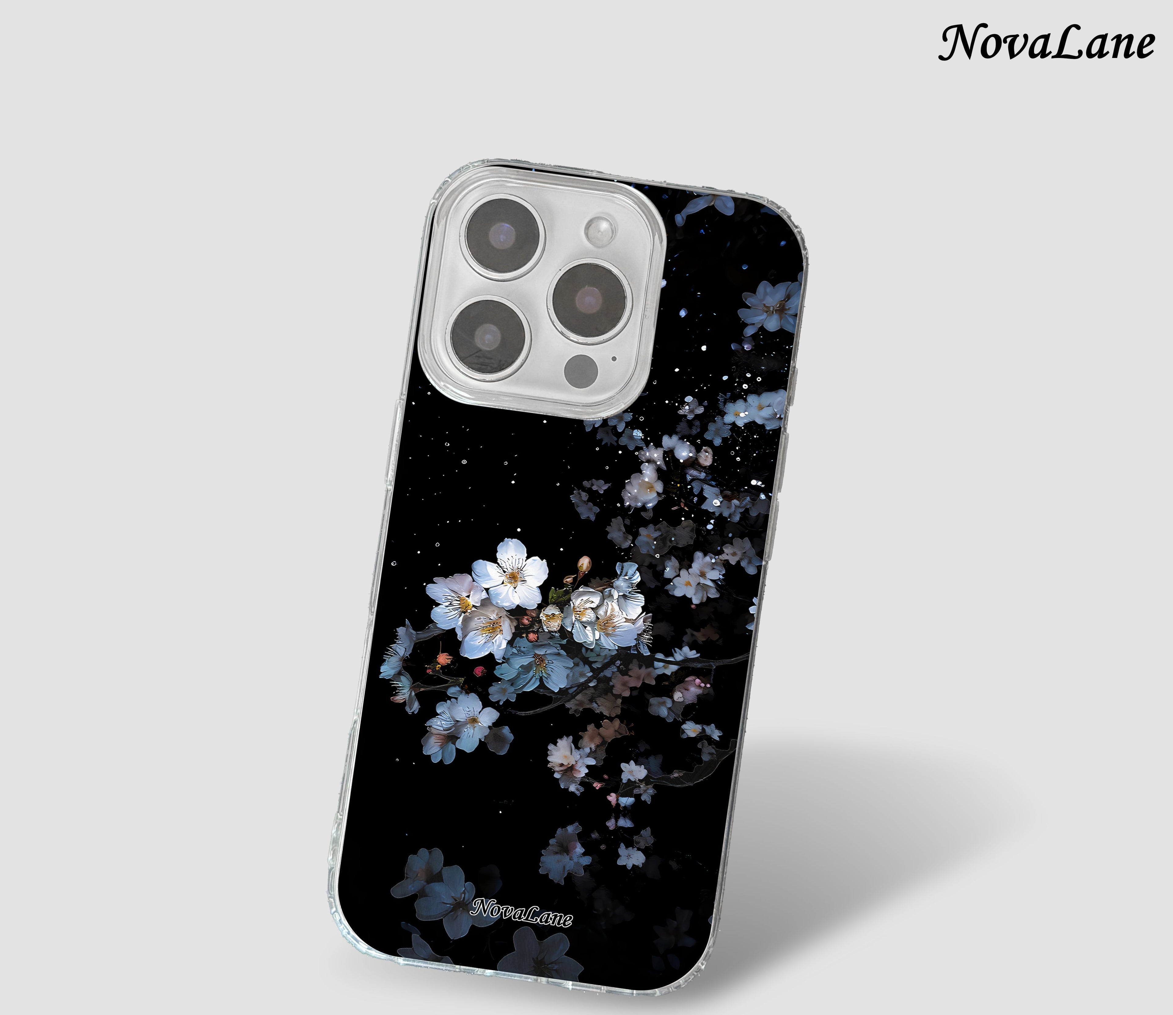 Night Light Blue Roses Shining Phone Case Cover