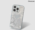 Japanese Inspired Silver Feather Shining Phone Case