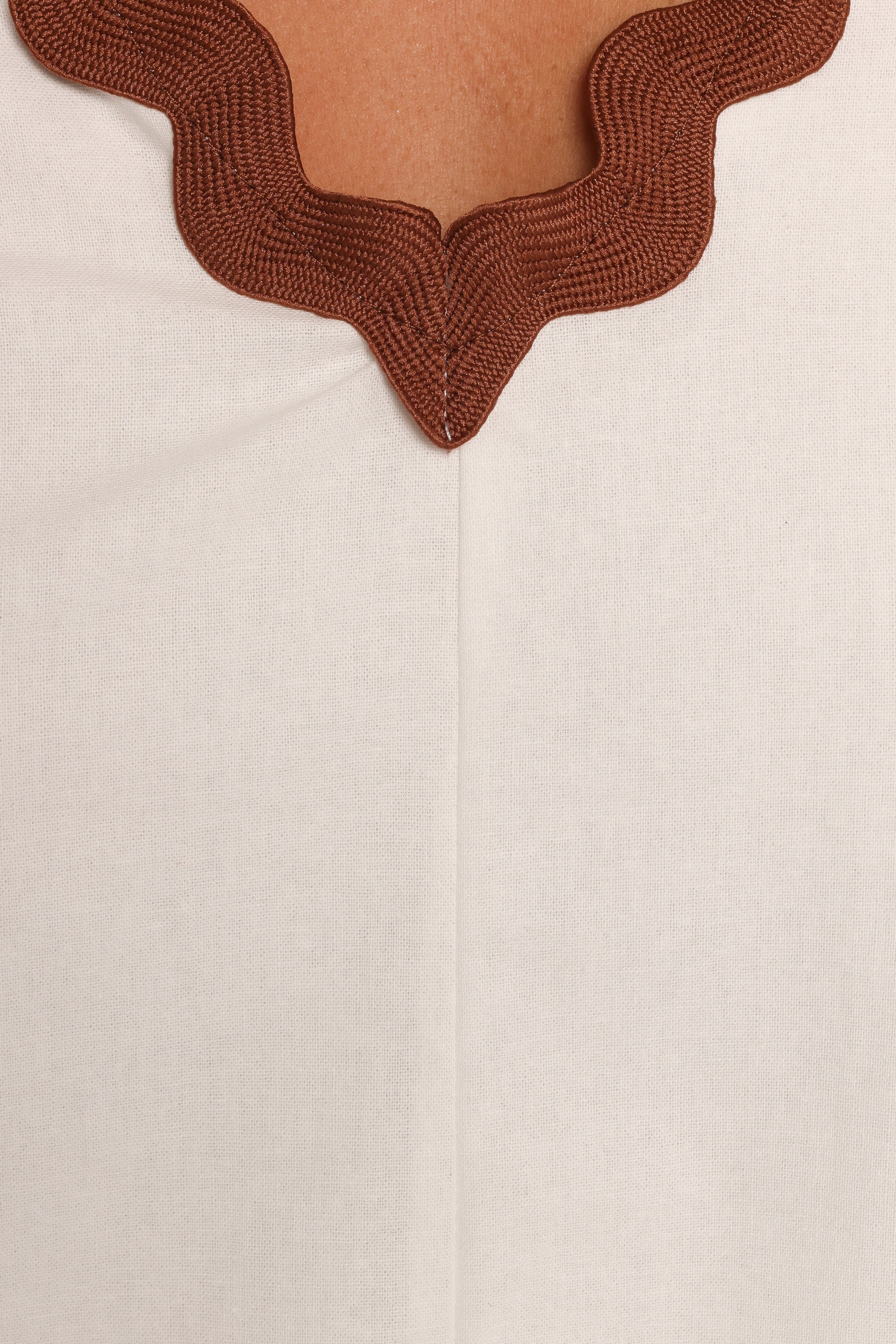 Calliope Mini Dress - White Tan