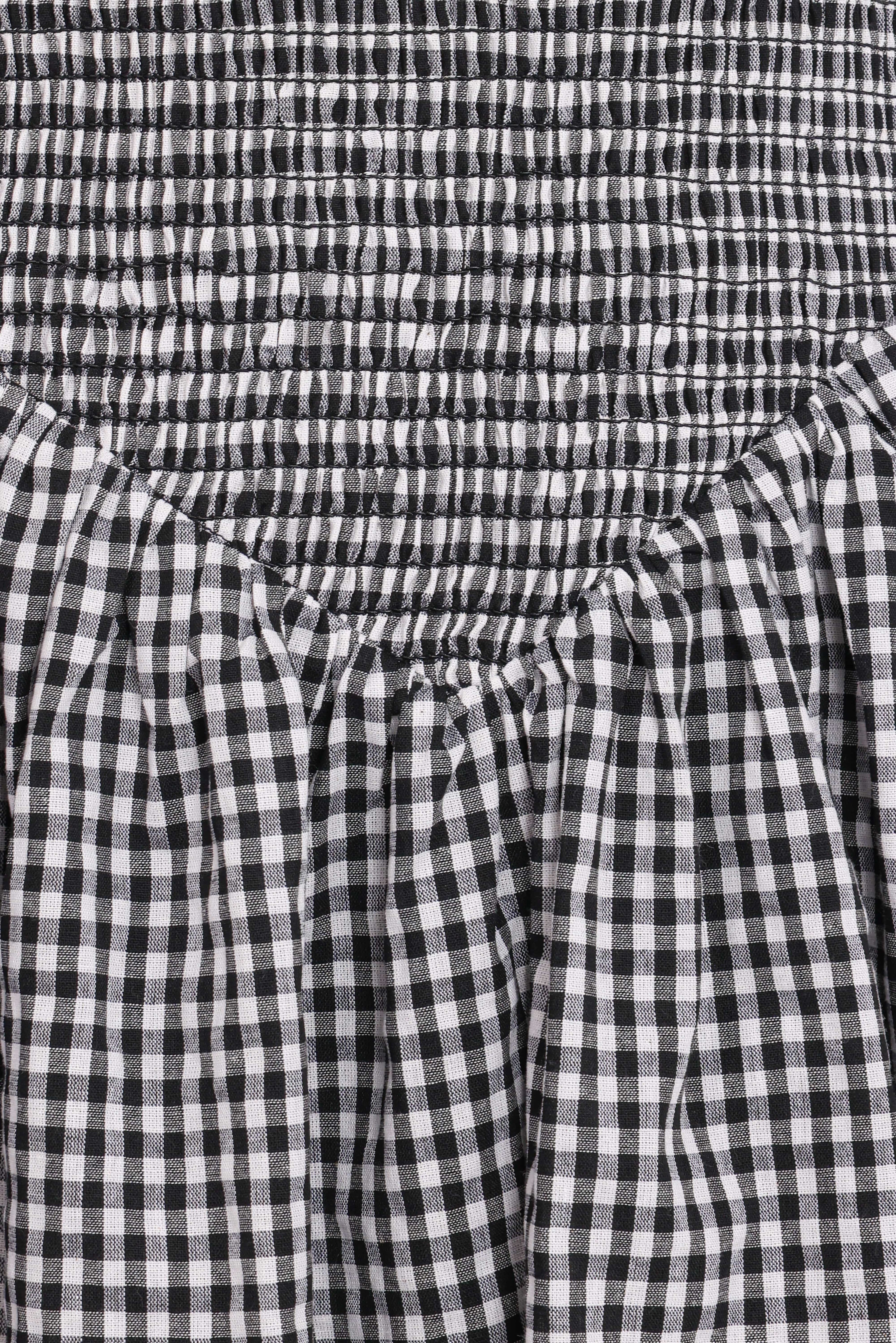 Celine Mini Dress - Black Gingham