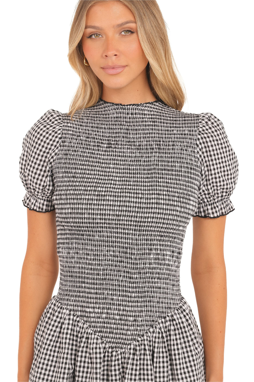 Celine Mini Dress - Black Gingham