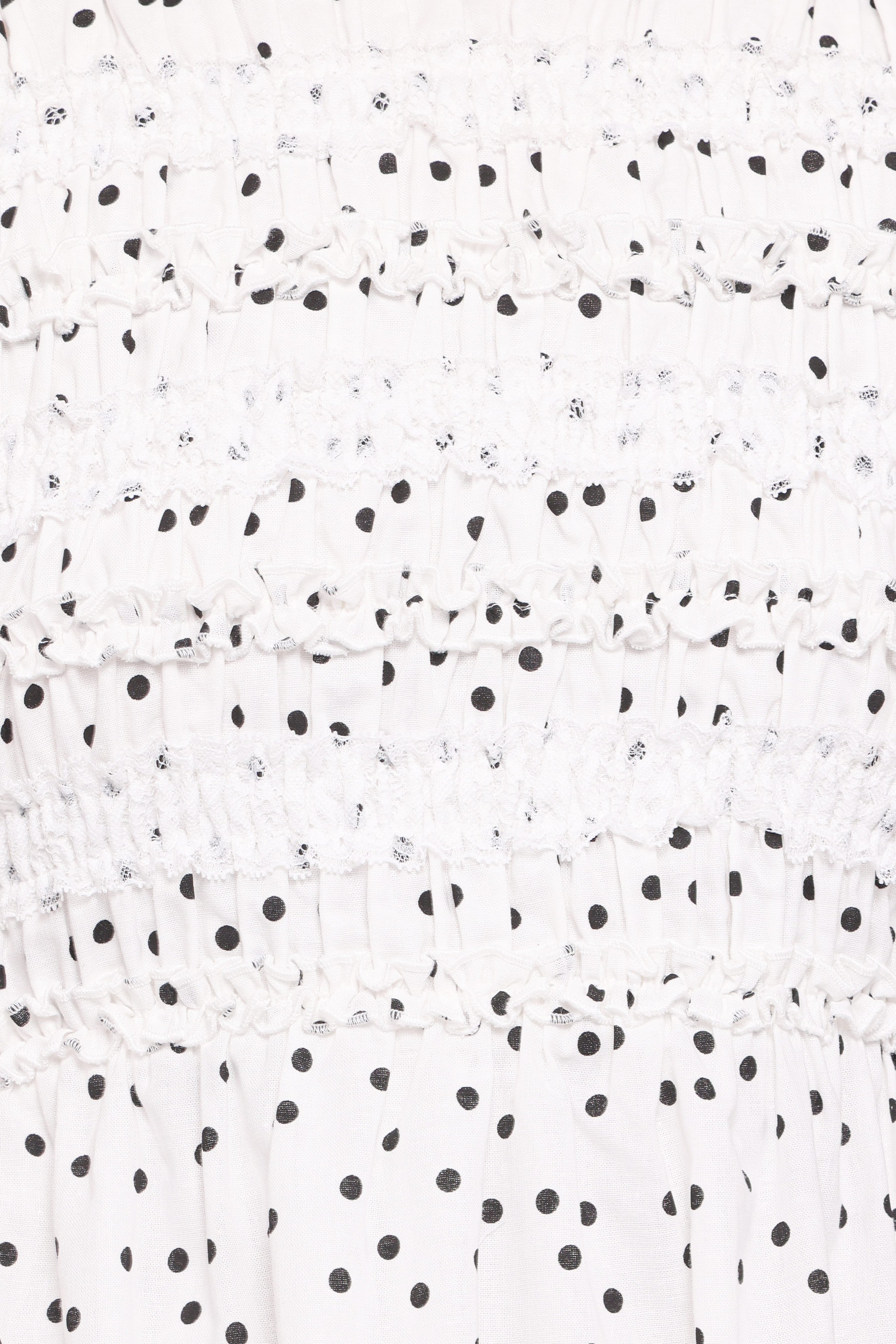 Jaclyn Mini Dress - White Polka Dot