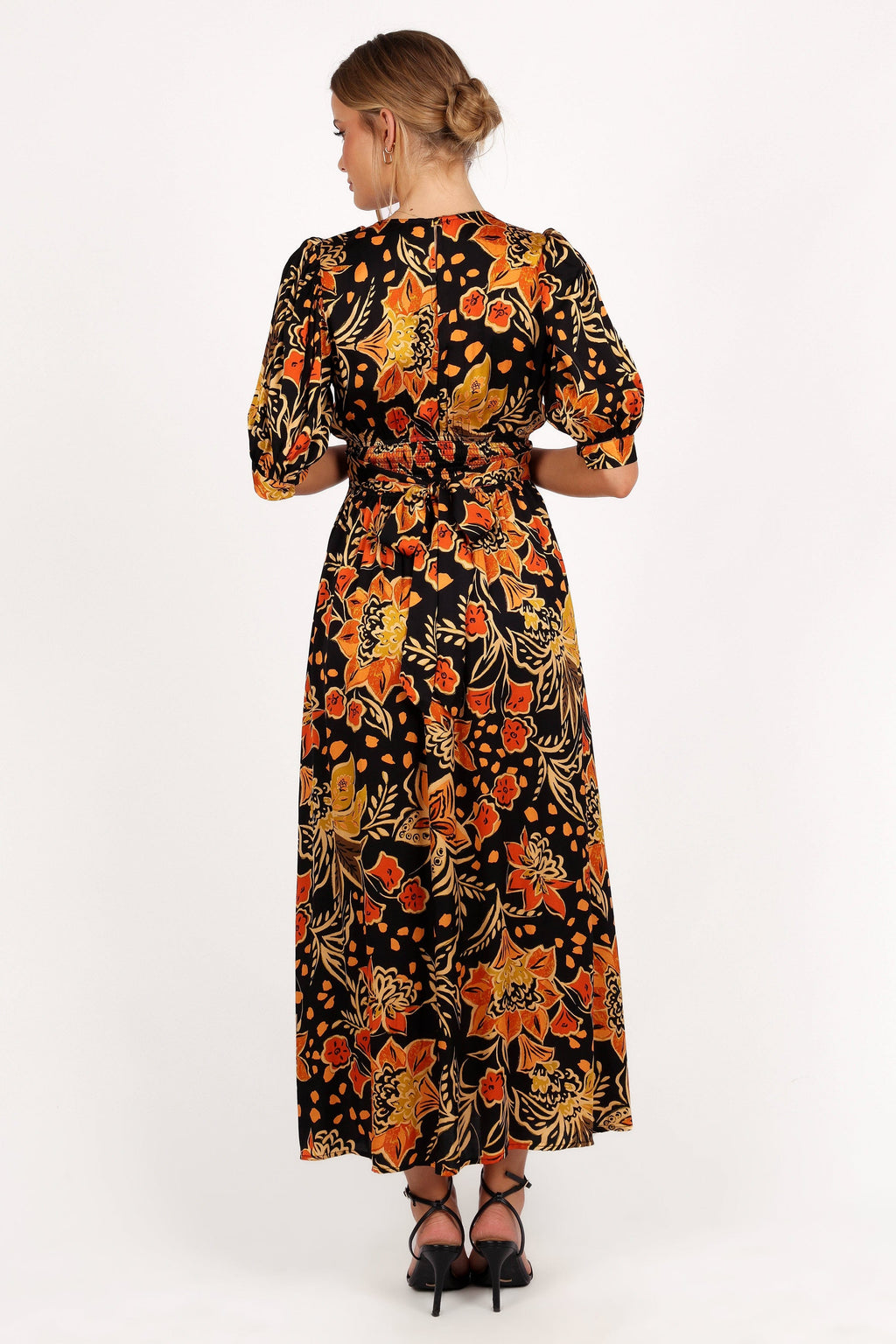 Nadalyn Midi Dress - Black/Multi