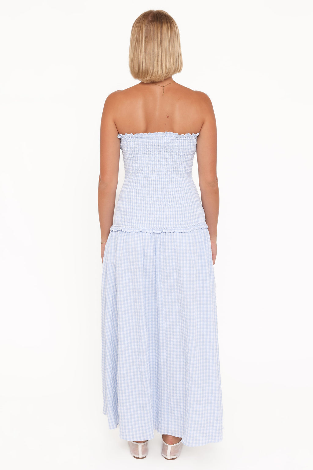 Parkway Maxi Dress - Blue Gingham