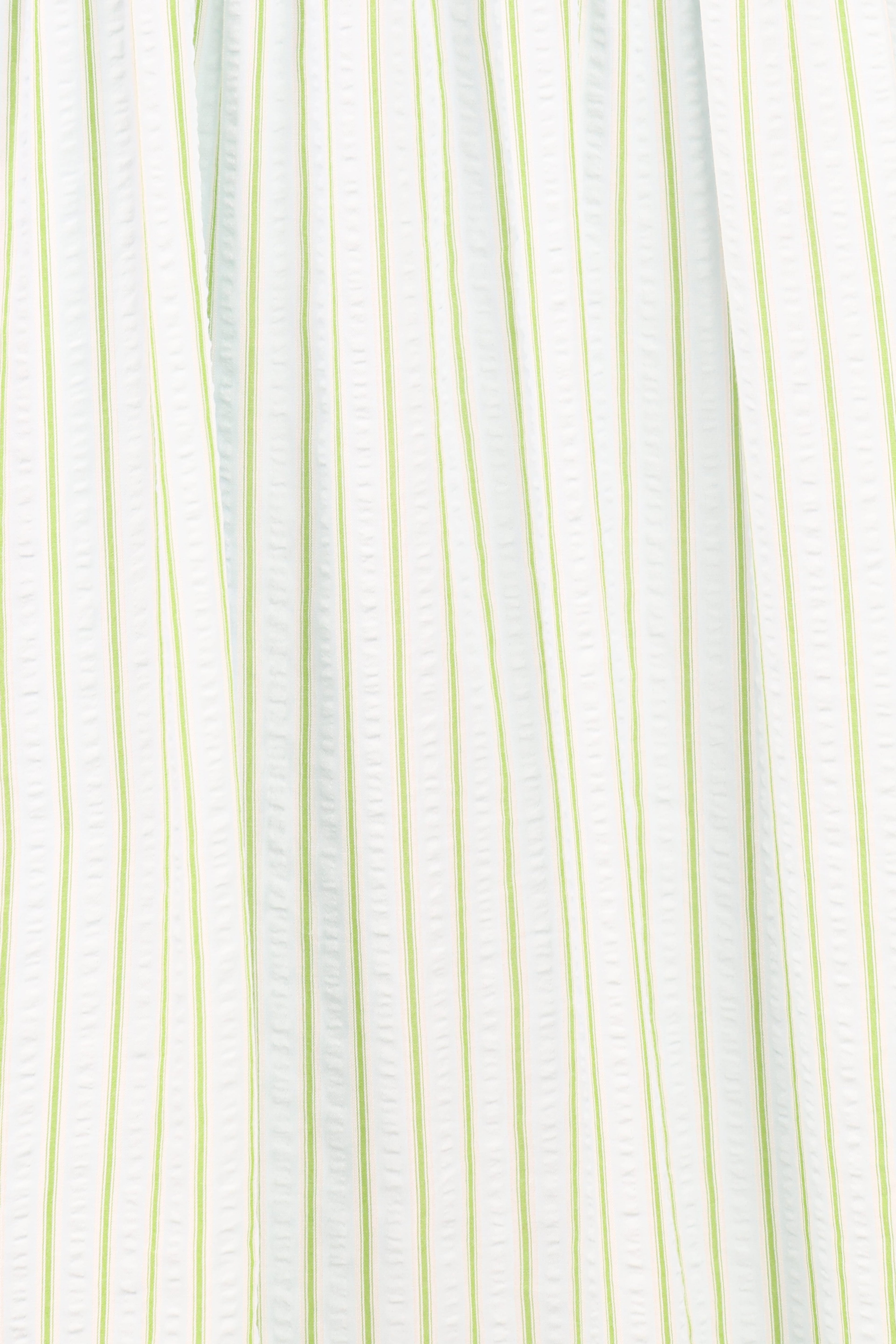 Ronnie Short Sleeve Midi Dress - Green Blue Stripe