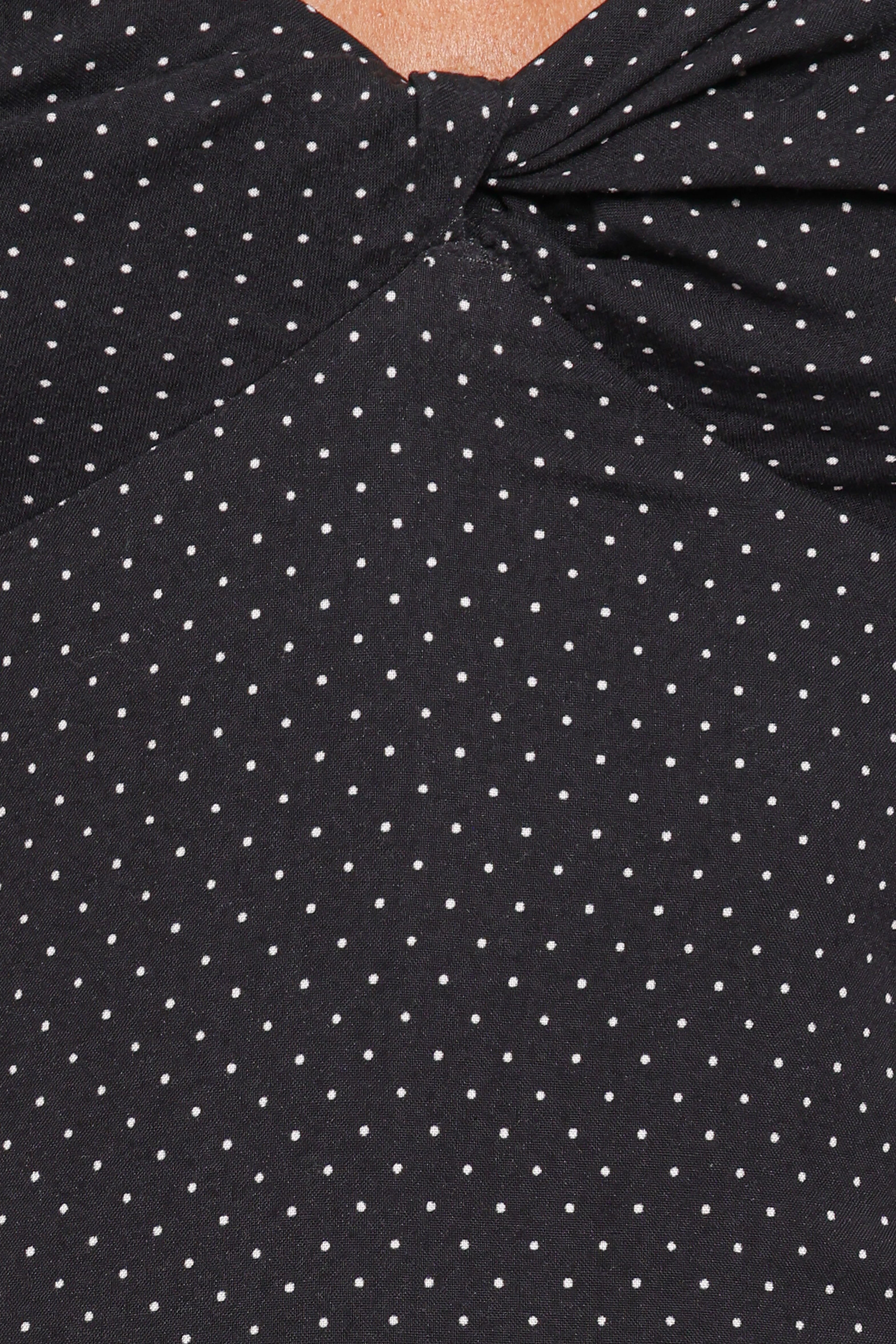 Shanice Maxi Dress - Black Polka Dot