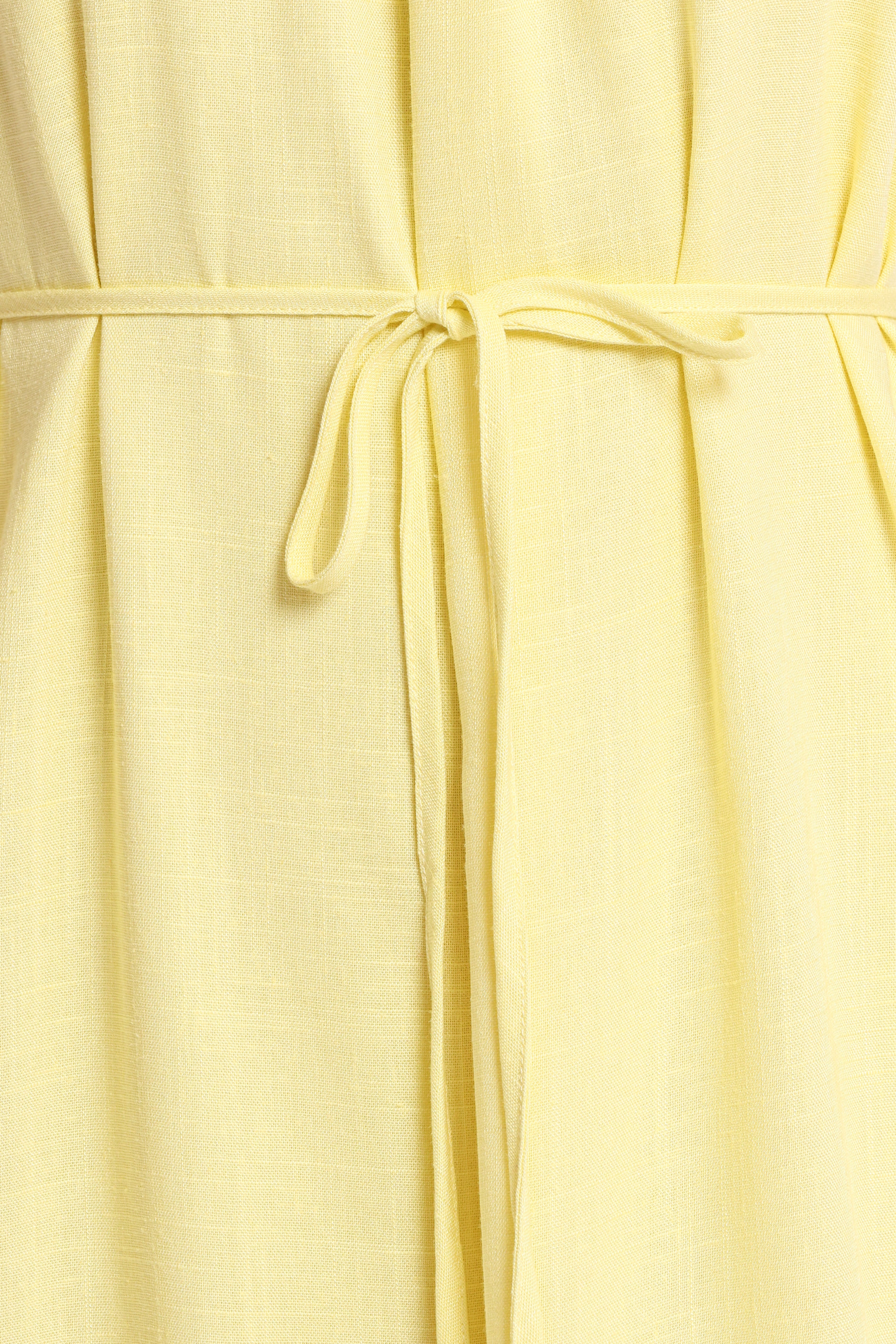 View Halterneck Maxi Dress - Lemon